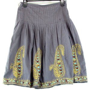 SALE! Floral Flare Gray Midi Knee Skirt